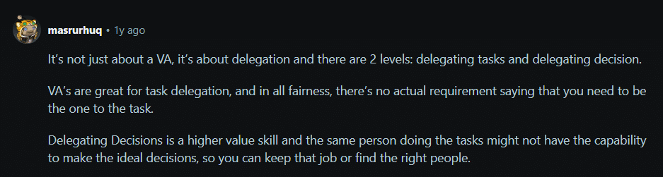 freedom to delegate: why do people hire virtual assistants